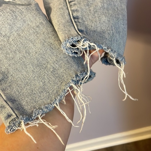 PacSun Distressed High Rise Straight Leg Jeans Button Fly size 23 - Picture 12 of 17